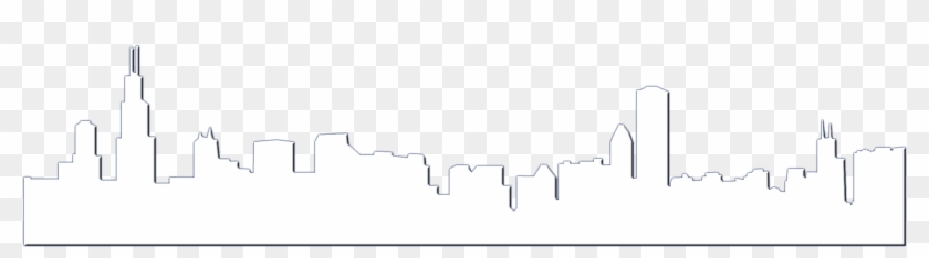 A Blank Chicago Skyline - Chicago Skyline Png White Clipart #2882747