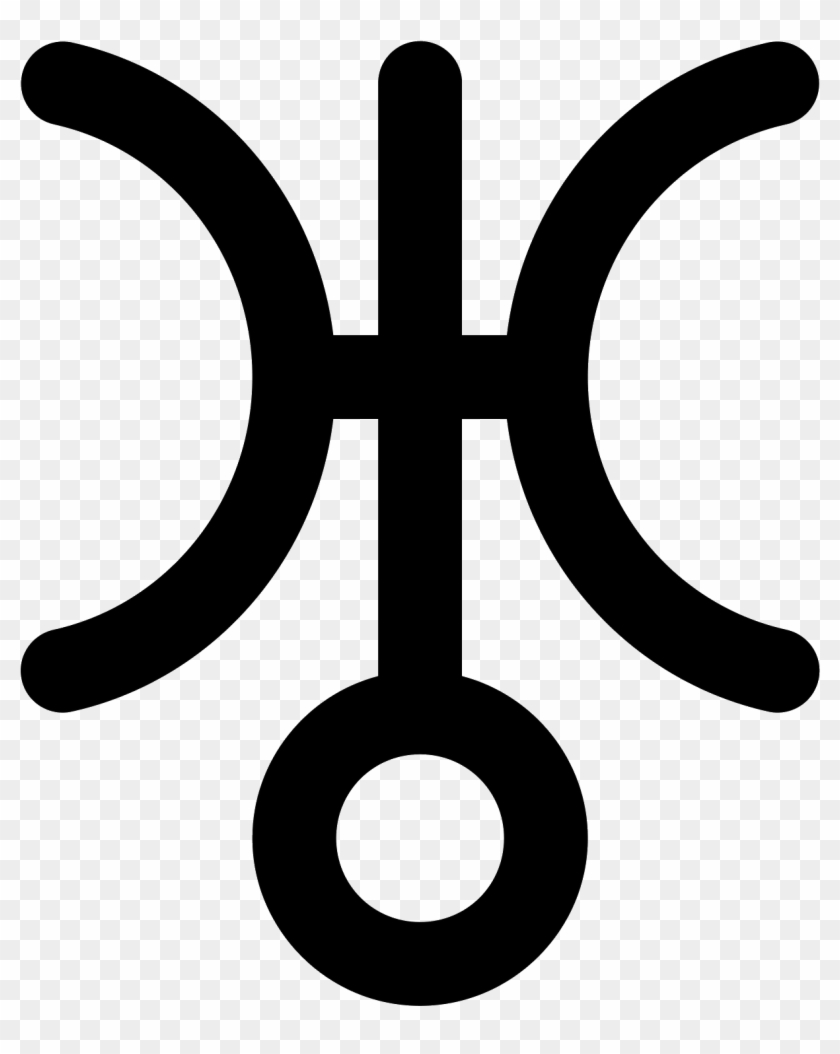 Uranus Symbol Filled Icon - Uranus Symbol Clipart