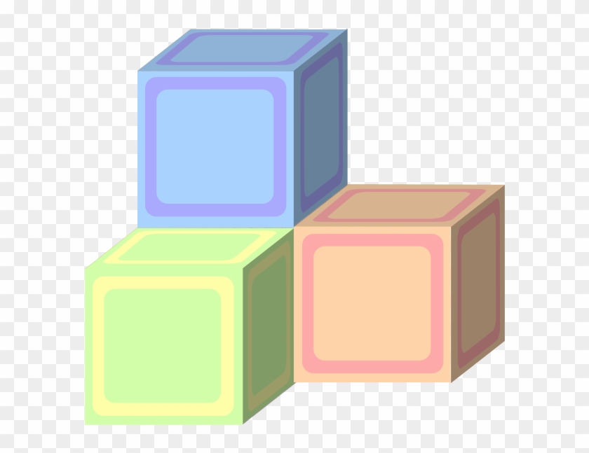 Pastel Cliparts - Baby Building Blocks Clipart - Png Download