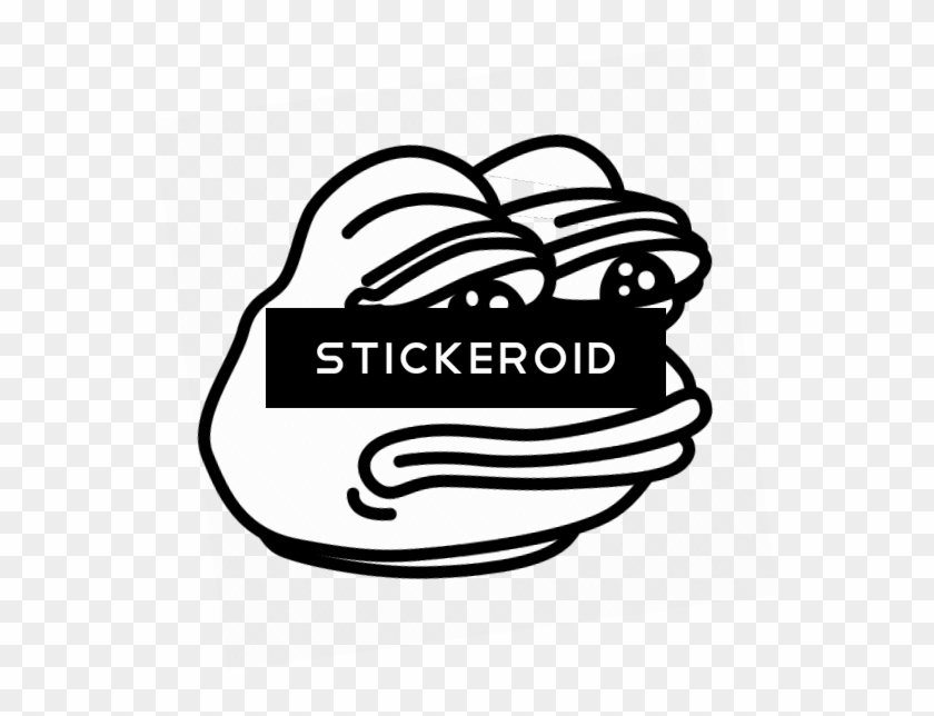 Black And White Sad Pepe - Transparent Black And White Memes Clipart #2884819