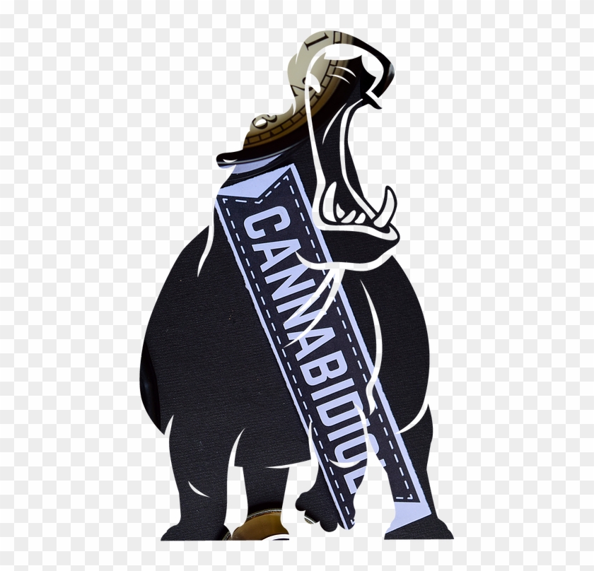 Hippo Shaped Canibidol - Illustration Clipart #2885588