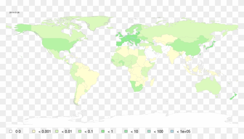 Density Of Vegetation Plots Around The World, Measured - World Population Density 1900 Clipart #2885839