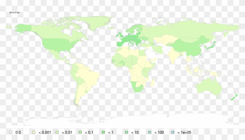 Density Of Vegetation Plots Around The World, Measured - World Population Density 1900 Clipart