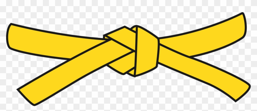 Judo Yellow Belt - Karate White And Yellow Belt Clipart