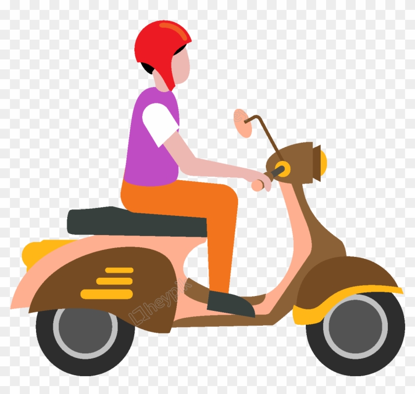 Riding Motorcycle Cartoon Png Clipart #2887272
