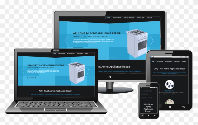 Website Templates In Responsive Design - Internet Clipart