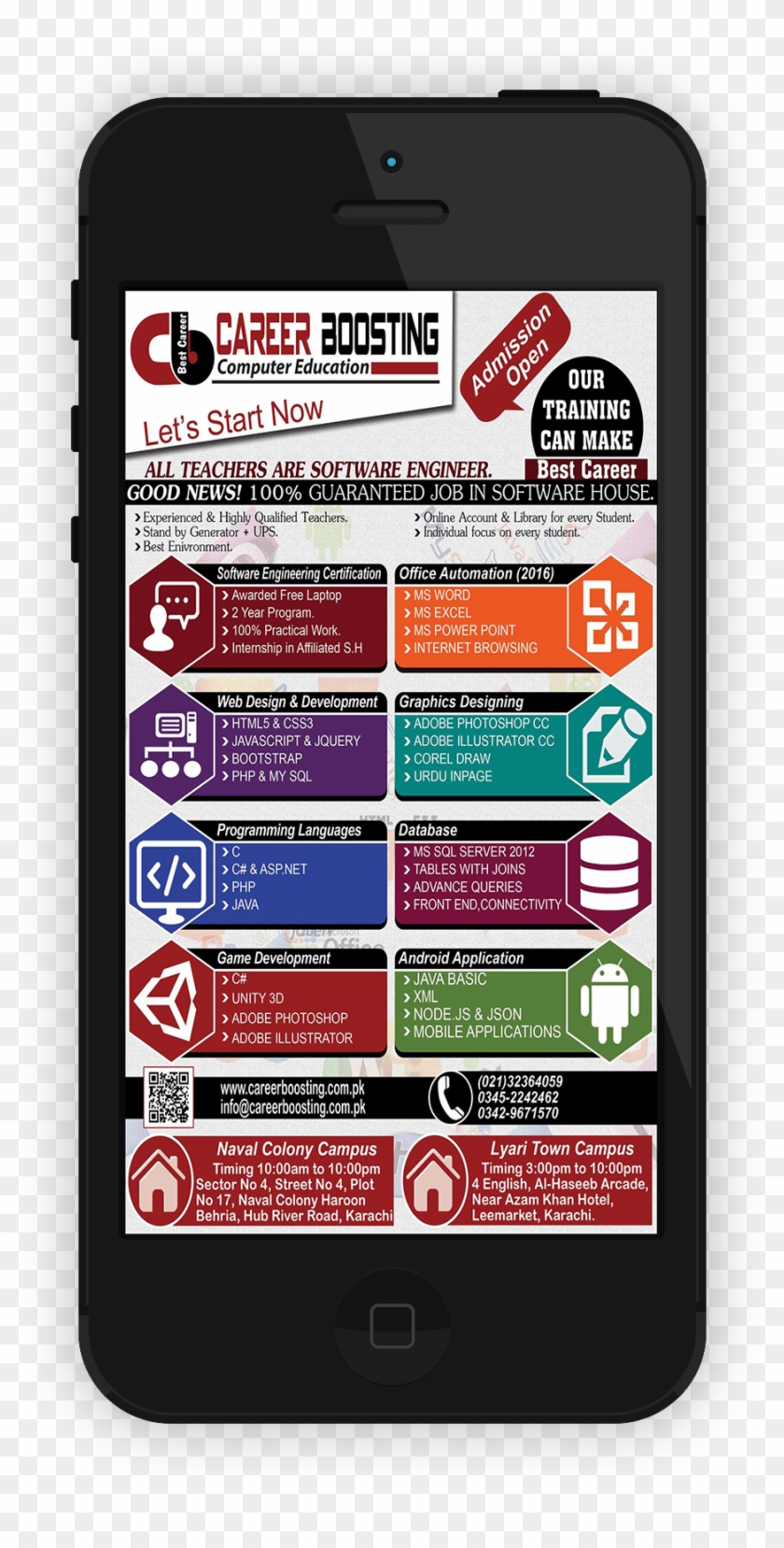 About Career Boosting Computer Education - Poster Clipart