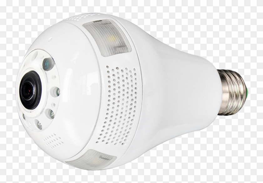 T360swf 960p Panoramic Fisheye Ip Light Bulb Hidden - Compact Fluorescent Lamp Clipart #2888361