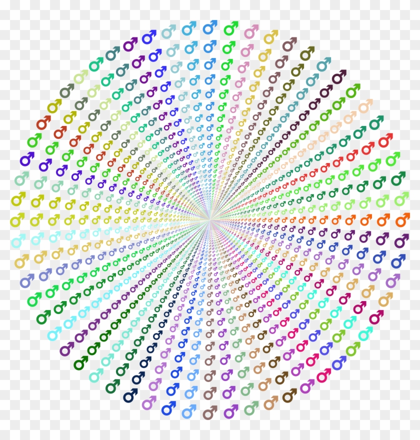 This Free Icons Png Design Of Male Symbol Vortex Prismatic - Circle Clipart