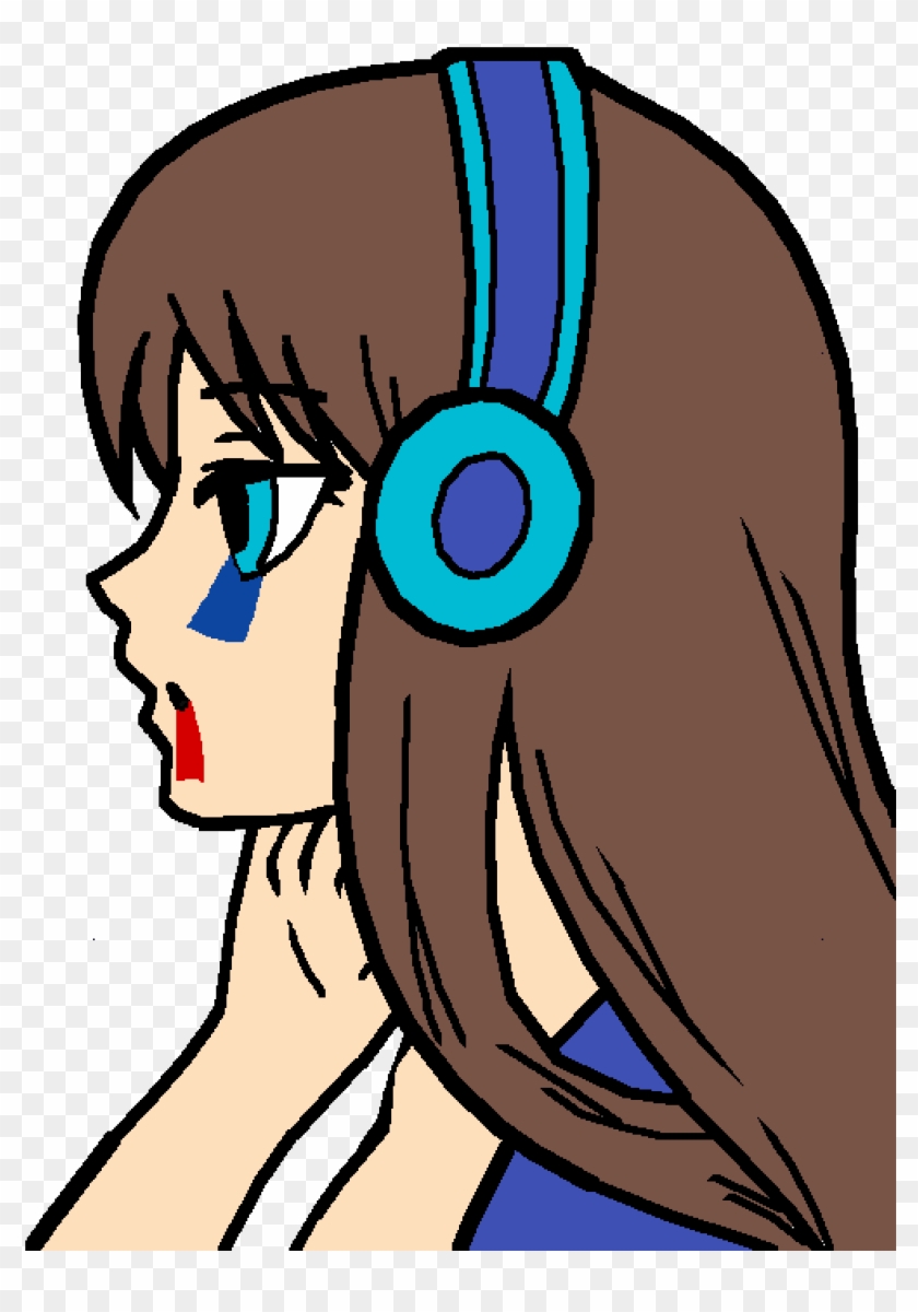 Me *crying And Bleeds* - Anime Girl Easy Drawing Clipart