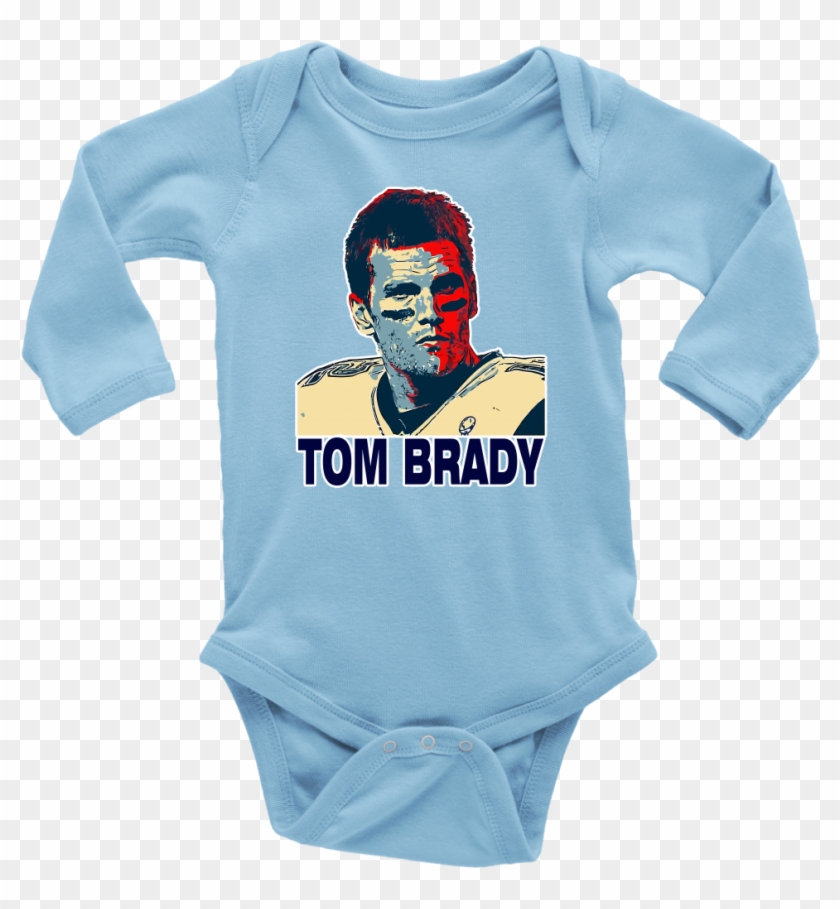 New Long Sleeve Baby Bodysuit Tom Brady Goat New England - Baby Shark Apparel Clipart #2890822