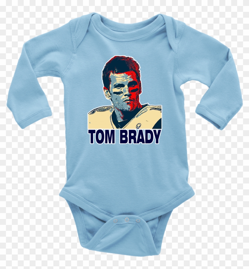 New Long Sleeve Baby Bodysuit Tom Brady Goat New England - Baby Shark Apparel Clipart