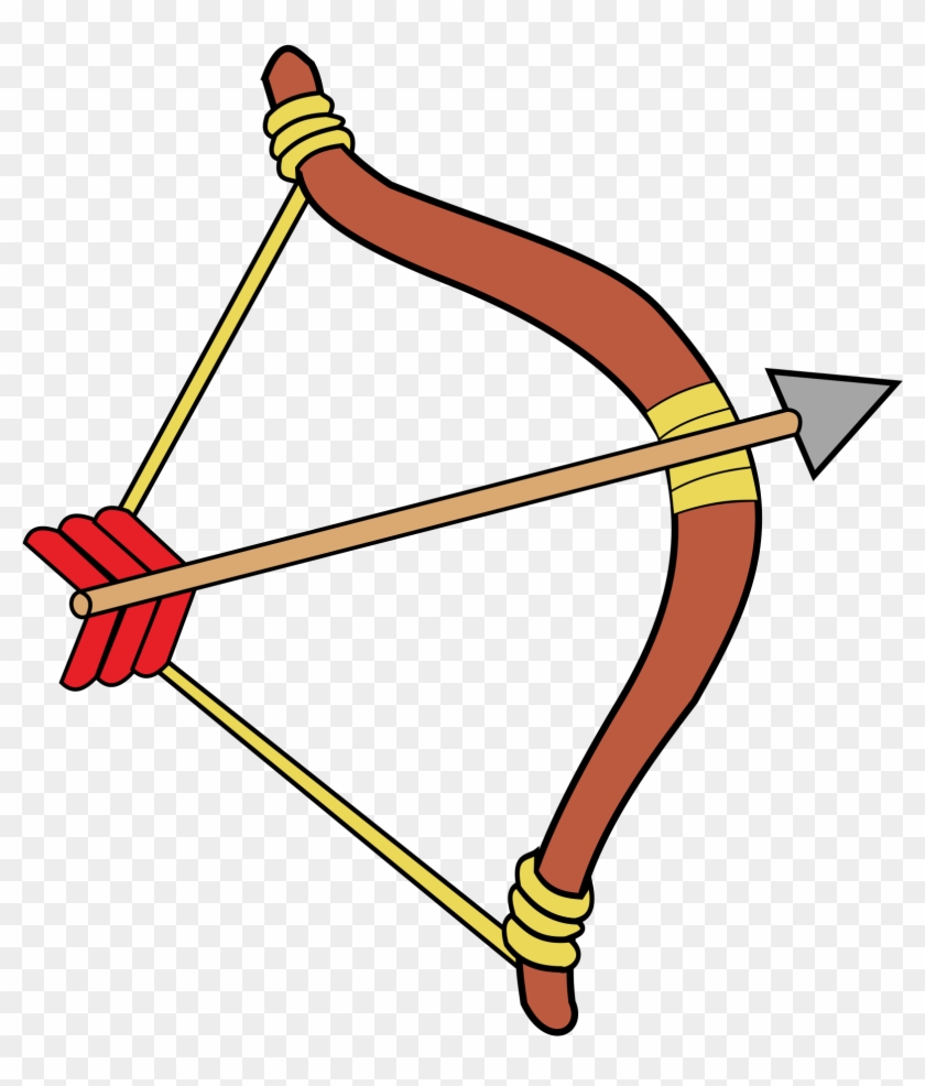 Weapon Arrow Cliparts - Bow And Arrow Clipart Png Transparent Png #2891632