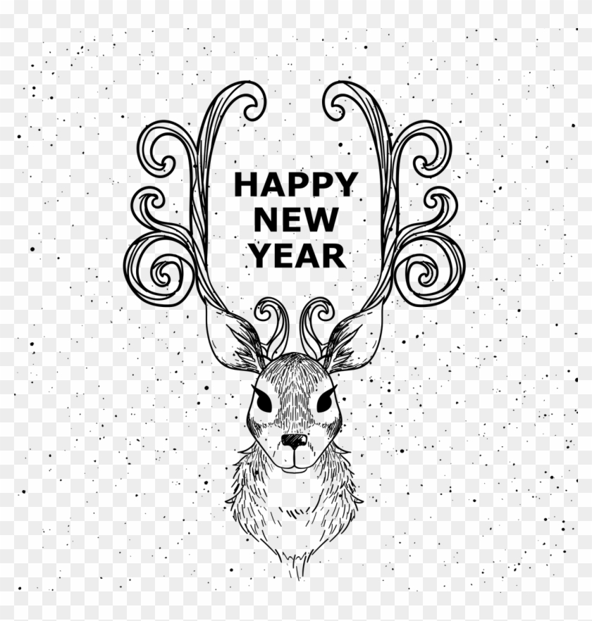 More For My Site - Reindeer Cute Christmas Coloring Pages Clipart