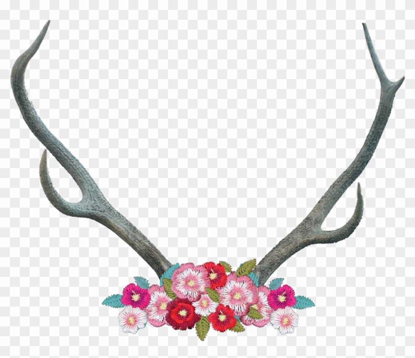 Flower Crown With Antlers - Horror Quotes Clipart