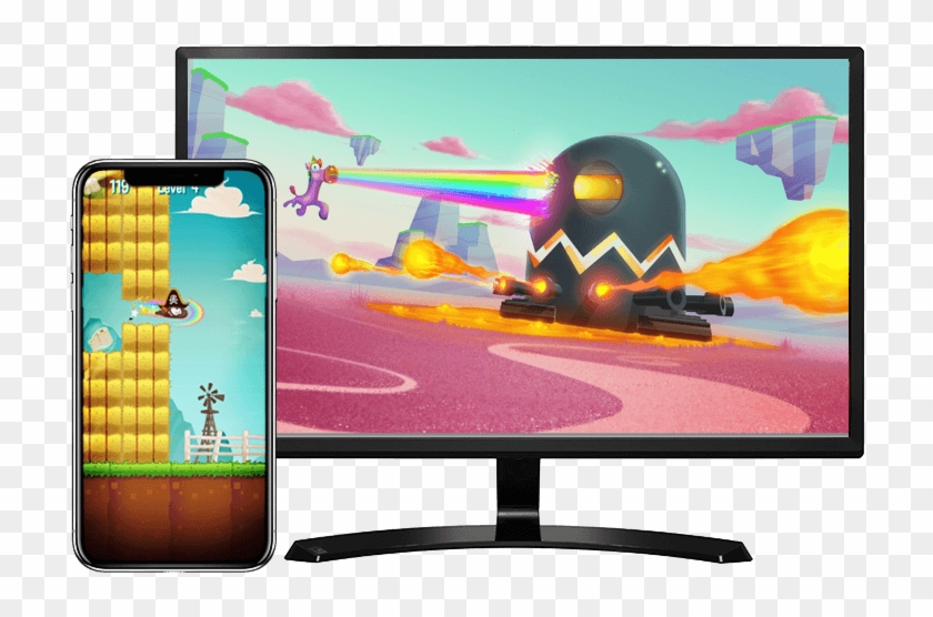 Video Game Development White Flag Entertainment - Led-backlit Lcd Display Clipart