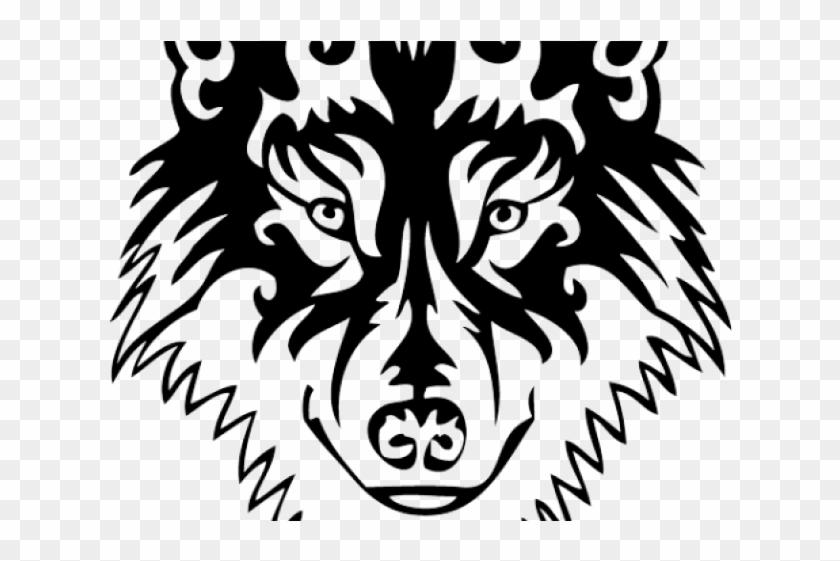Wolf Tattoos Png Transparent Images - Tribal Designs Transparent Background Clipart
