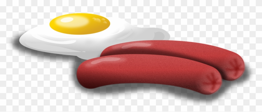 Eggs Sausages Food Snack Lunch Png Image - Sosis Telur Kartun Png Clipart #2893242