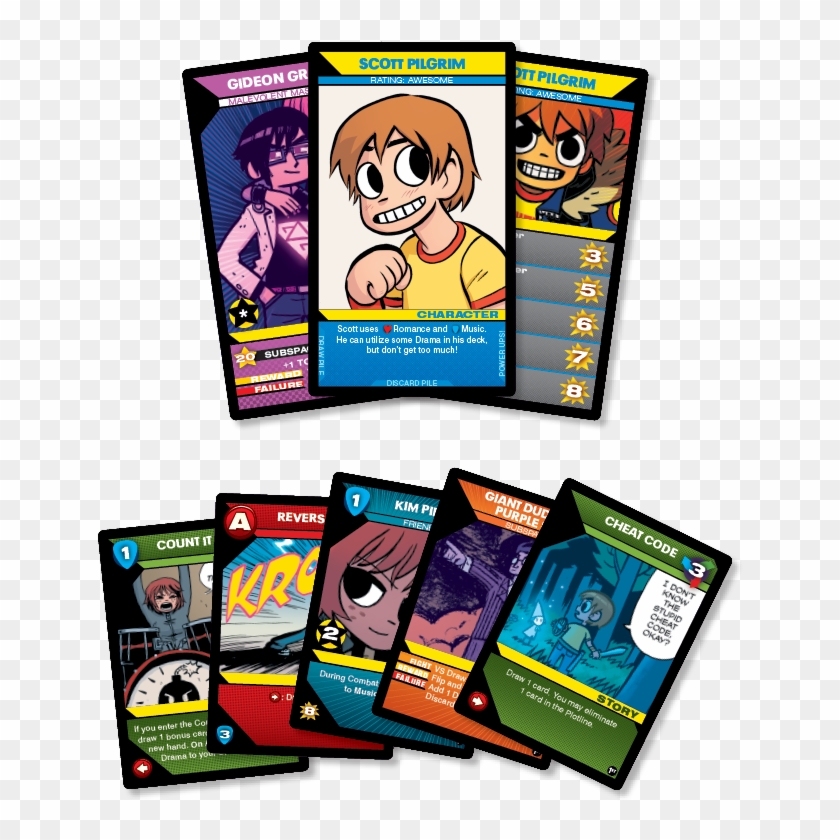 Cards Fanned Withshadow - Scott Pilgrim's Precious Little Card Game Clipart #2893257