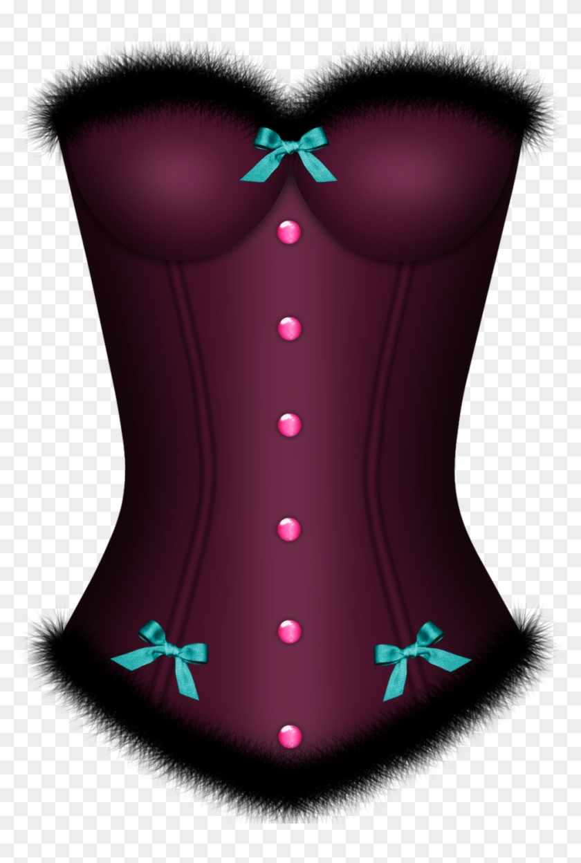 Jpg Freeuse Deep Purple Fuzzy Corset Corsets Lingerie - Corset Clipart #2893616