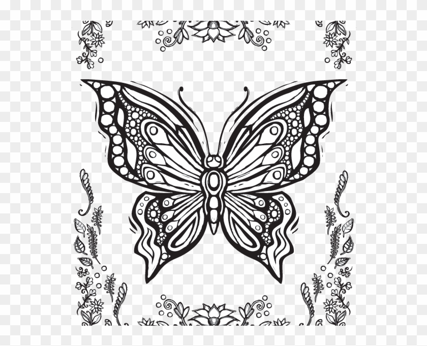 Amazing - Awesome Butterfly Coloring Pages For Adults Clipart #2893619