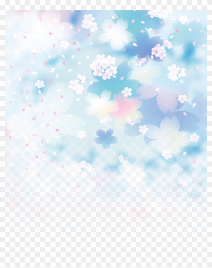 Patterns Png Transparent Transparent Background - Blue Flowers Background Stock Clipart #2893789