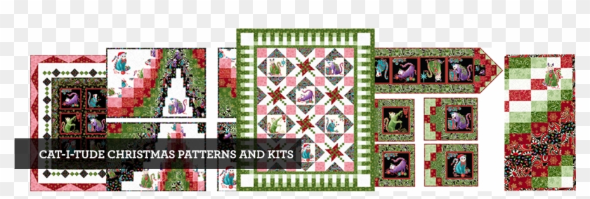Cat I Tude Christmas Patterns - Patchwork Clipart