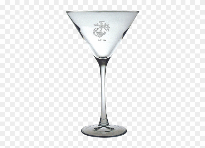 Etched Ega Martini Glass - Martini Glass Clipart #2894649
