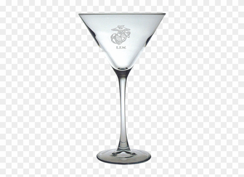 Etched Ega Martini Glass - Martini Glass Clipart