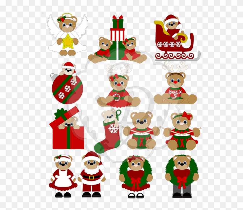 Christmas Bears - Clipart