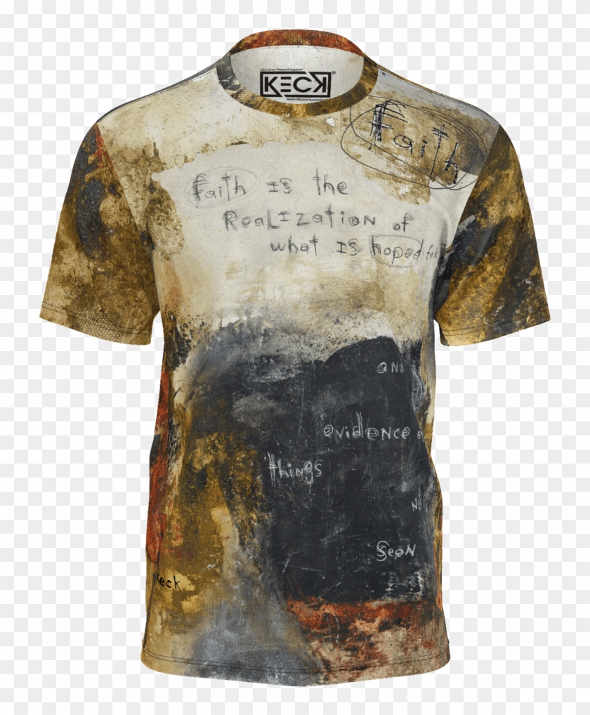 1 Scripture Art T-shirt For Men Hebrews 11 1, Open - Blouse Clipart #2894857