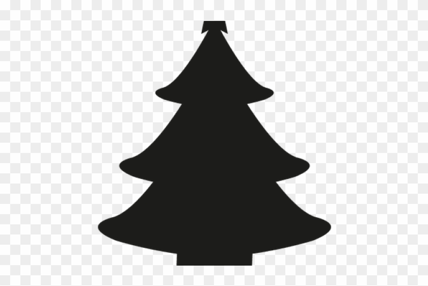 Christmas Tree Silhouette - Black Christmas Tree Silhouette Clipart #2894891
