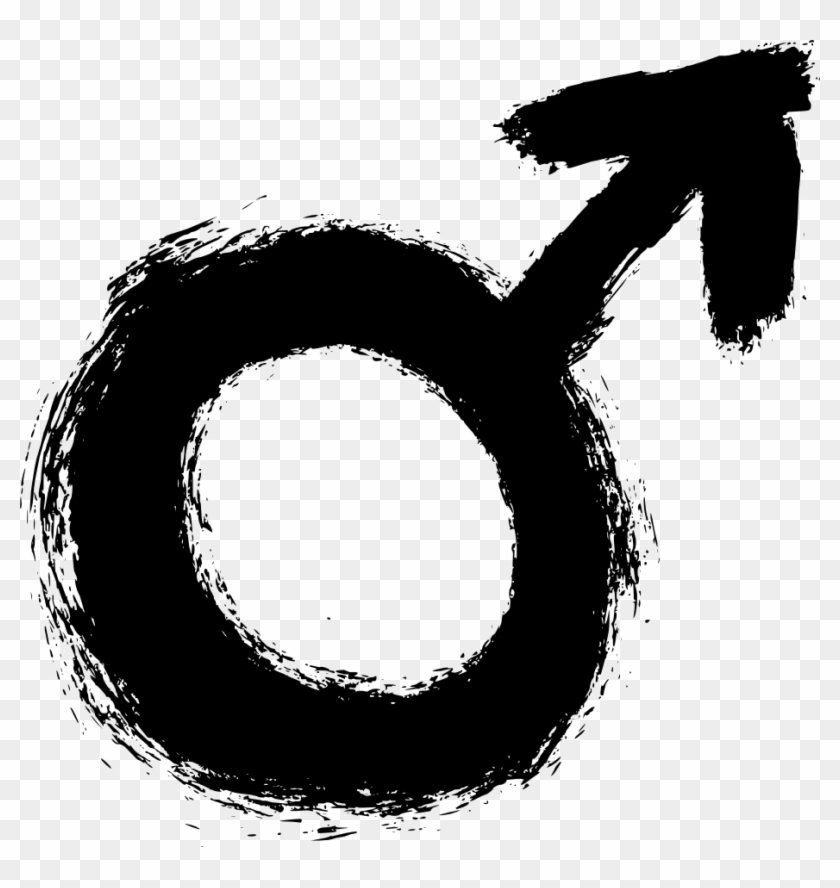 4 Grunge Gender Symbol Png Transparent - Circle Clipart
