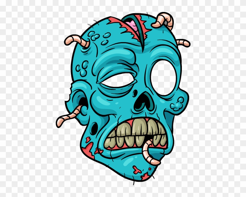 Easy Cartoon Zombie Face Clipart #2895640