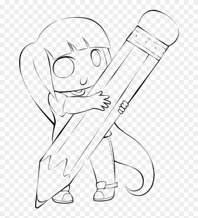 Jpg Royalty Free Library Color The Little Chibi Artist - Chibi Artist Clipart #2896092