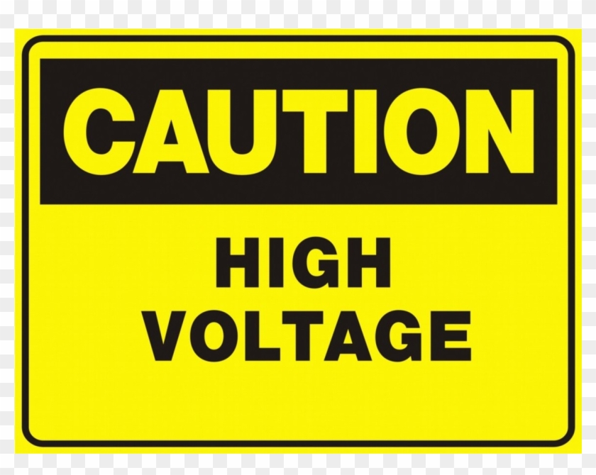 High Voltage Png - Caution Glass Door Sign Clipart #2896300