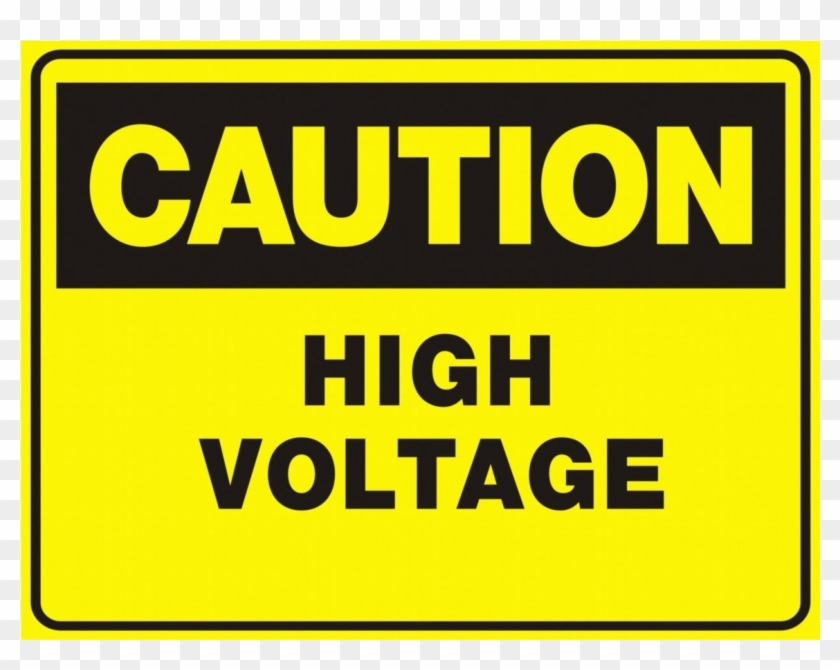 High Voltage Png - Caution Glass Door Sign Clipart