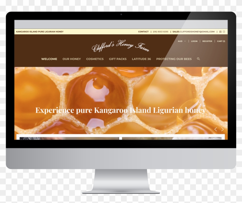 Cliffords Honey Web Preview - Monitor Indesign Png Clipart #2897187