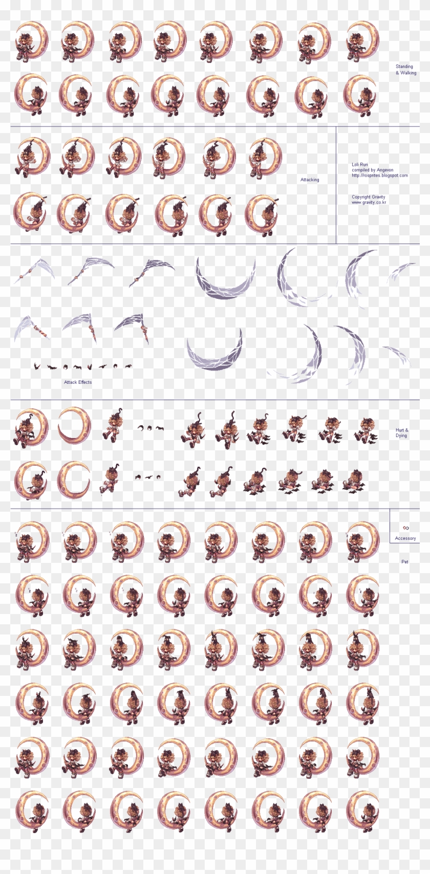 And Loli Ruri And Golem Pet Sprites - Loli Ruri Card Clipart #2897190