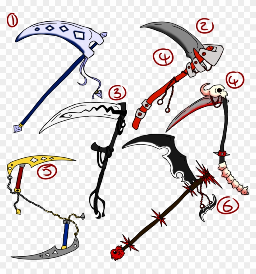 Soul Transparent Demon Scythe - Chain Scythe Anime Clipart