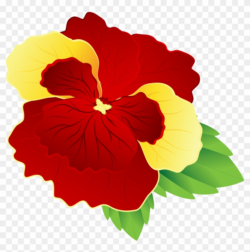 Red And Yellow Flowers Png Clipart #2897316