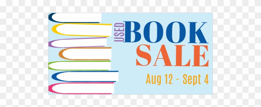 Used Book Sale Vinyl Banner With Stack Of Books - Parallel Clipart