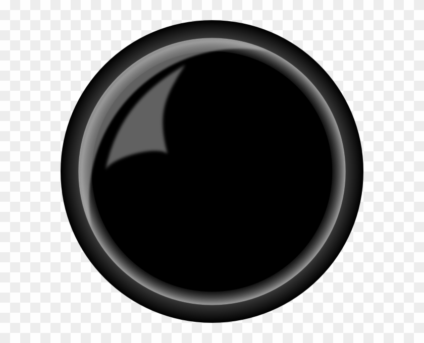 Round Shiny Black Button Svg Clip Arts 600 X 600 Px - Black Button Icon .png Transparent Png