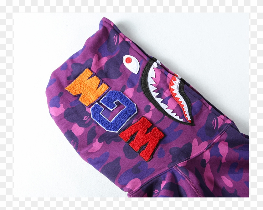 Bape 12221609 Men's Jacket Printing Hoodie Coat Stitching - Bluza Bape Shark Pink Clipart