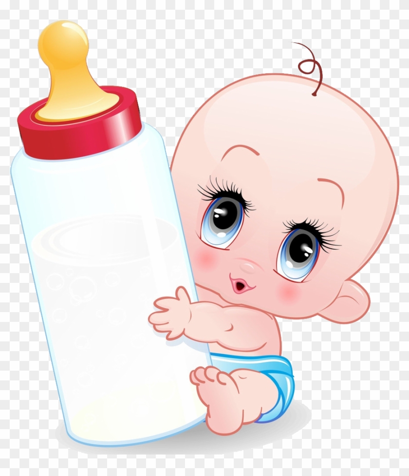 Baby Infant Cartoon Bottle Free Transparent Image Hd - Baby Bottle Cartoon Clipart