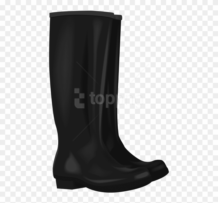 Free Png Download Black Rubber Boots Clipart Png Photo - Riding Boot Transparent Png #2897780