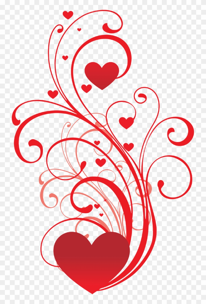Mickey Silhouette, Flourishes, Red Hearts, Valentines - Valentines Day Poems In Afrikaans Clipart