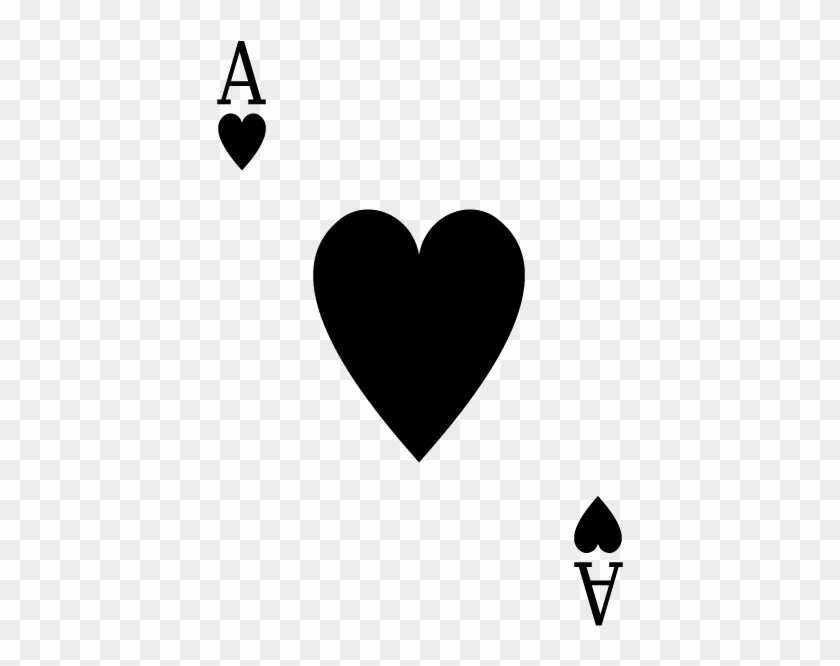 Ace Of Hearts Png - Ace Of Hearts Black Clipart #2898107