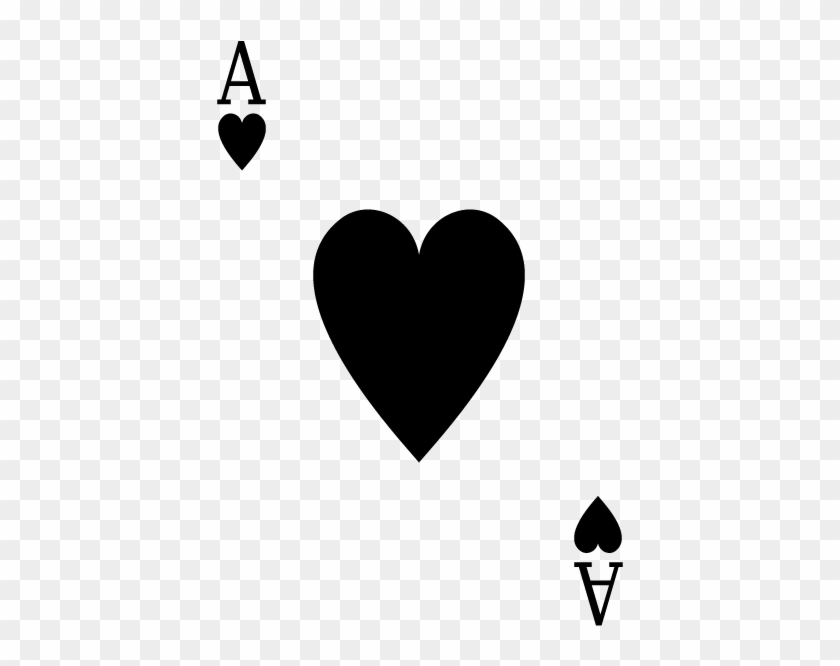 Ace Of Hearts Png - Ace Of Hearts Black Clipart