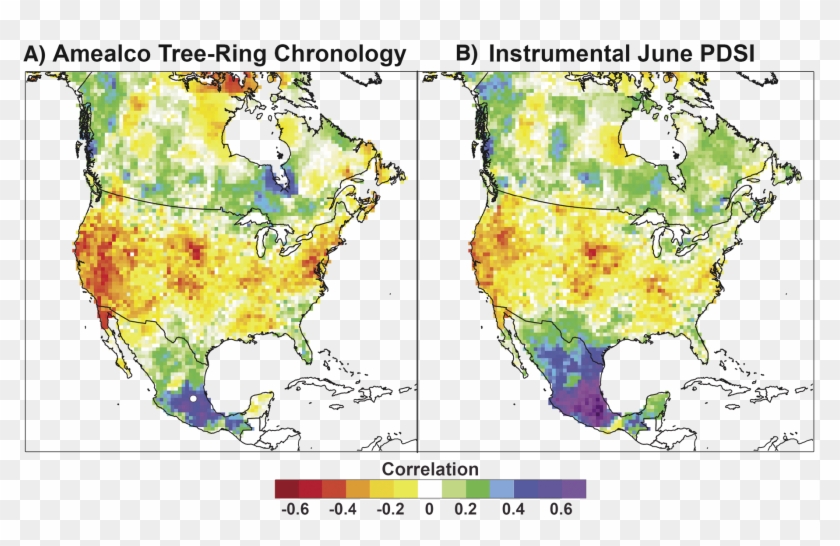 Central Mexico June Palmer Drought Severity Index Correlated - North America Drought Map Clipart #2898779